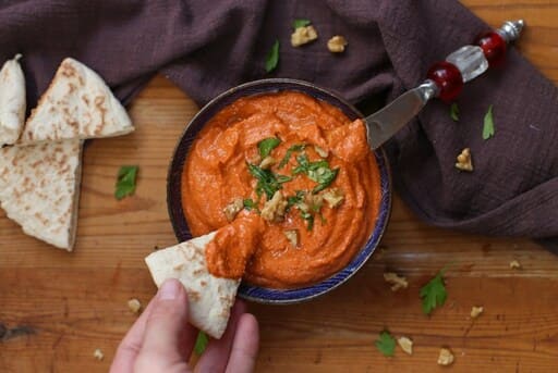 Dip de pimiento asado con tocino recetas con pimientos