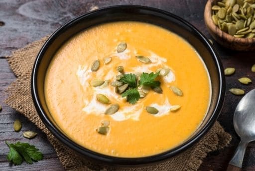 Crema de calabaza platos de cuchara saludables