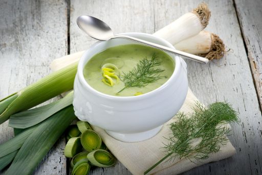 Ejemplo de receta de crema de puerros